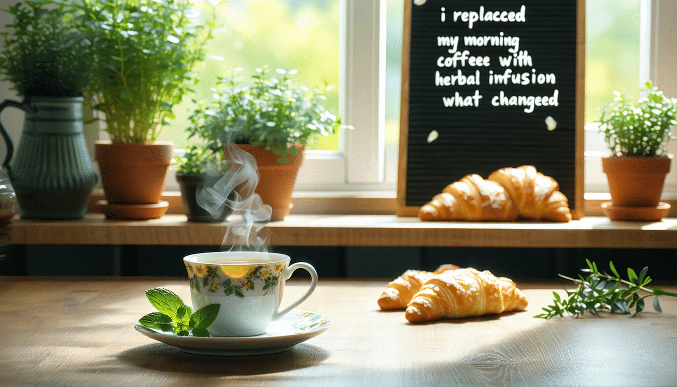 découvrez comment j'ai transformé ma routine matinale en remplaçant mon café par une infusion revitalisante. plongez dans les bienfaits de ce changement et les effets positifs sur ma santé et mon bien-être.