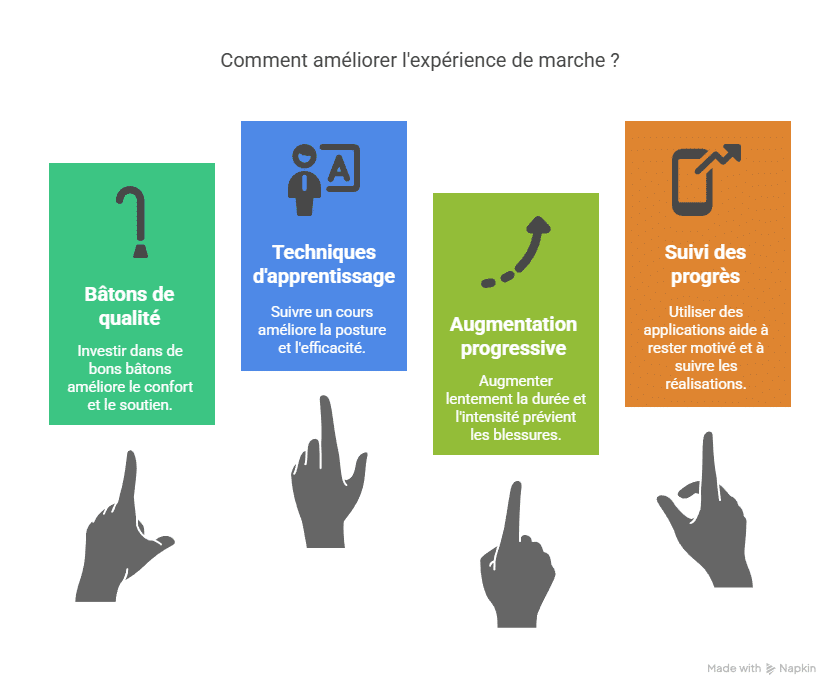 Conseils pour débuter avec la marche nordique